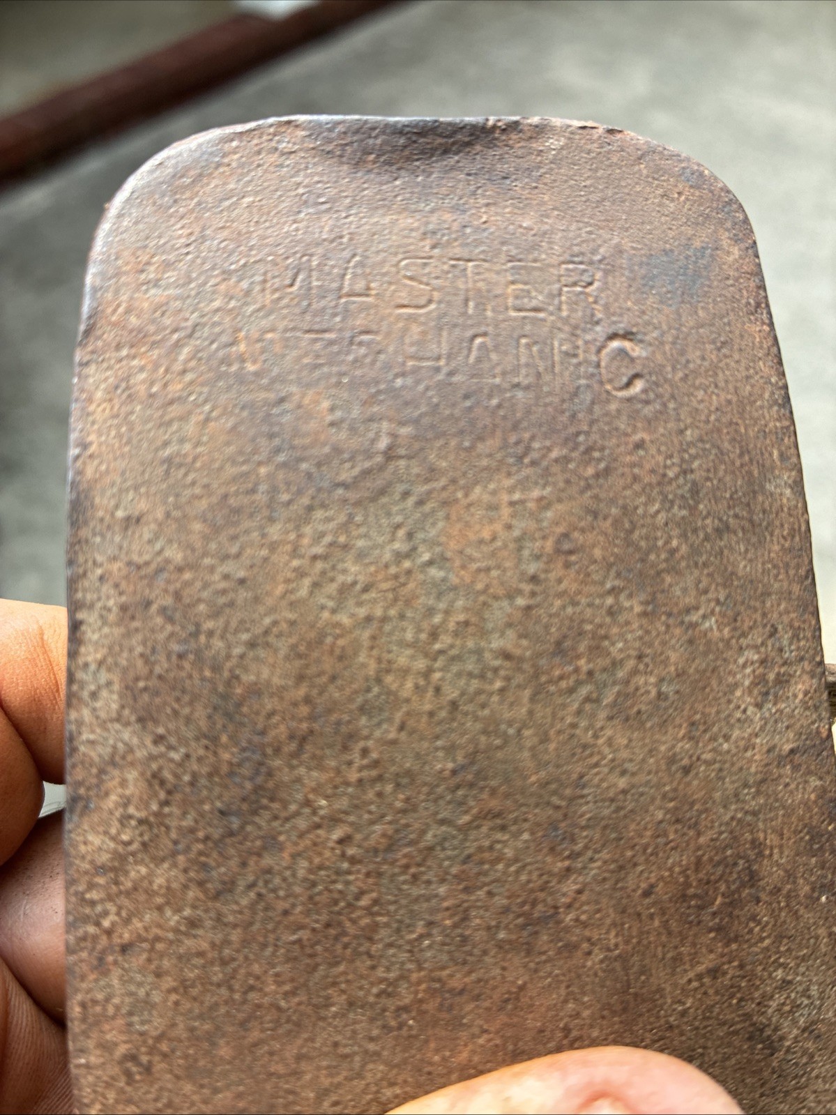 Vintage Master Mechanic Stamped Single Bit Axe Head - 3LB Michigan Pattern Axe