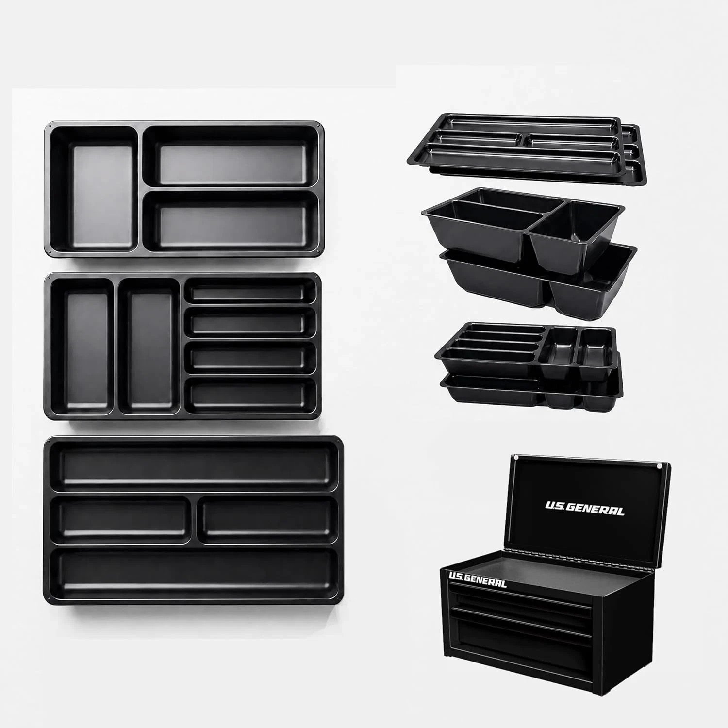 6 Pcs Tool Box Organizer Tray Divider Set for U.S. GENERAL Mini Steel Toolbox,To