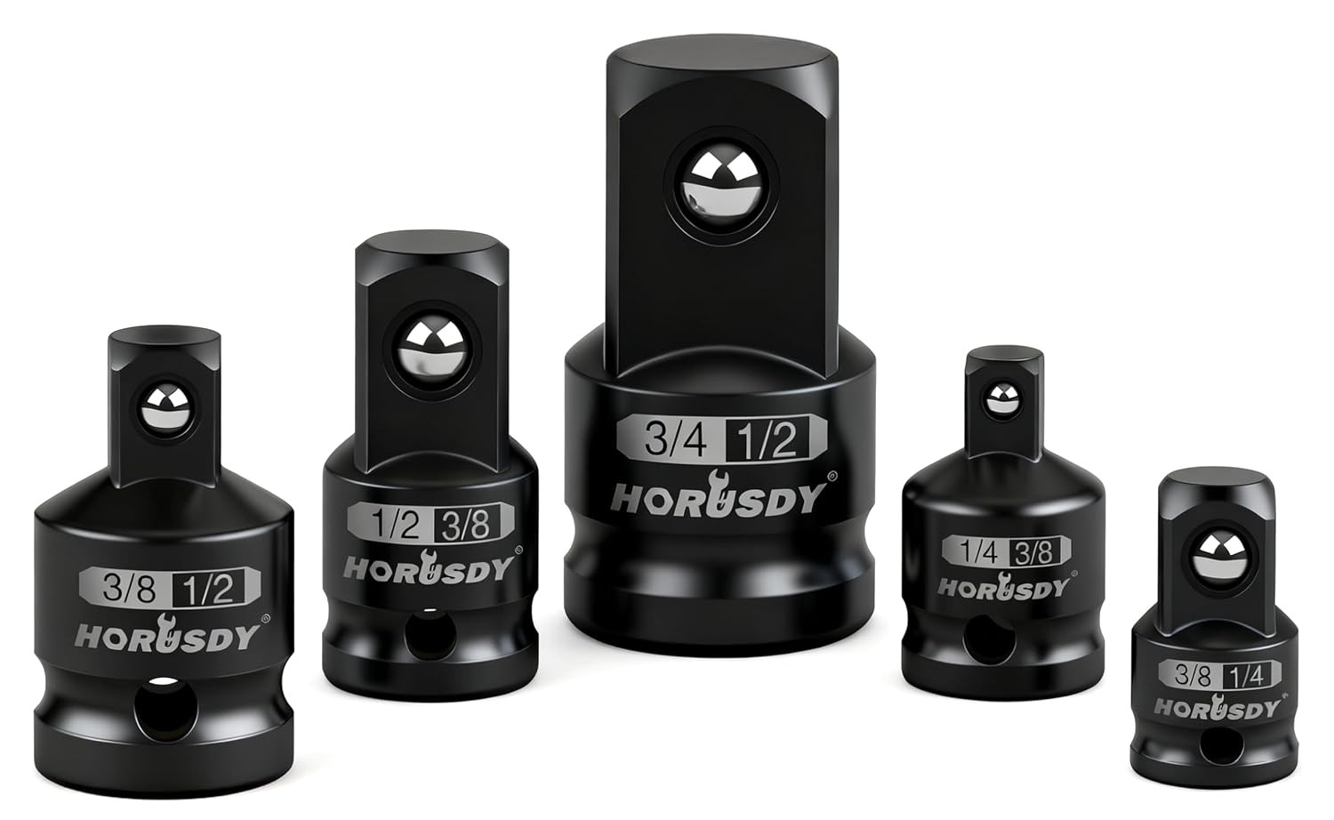 Impact Socket Adapter Set 5-Piece 1/4-Inch Hex Shank Socket Adapter Reducer