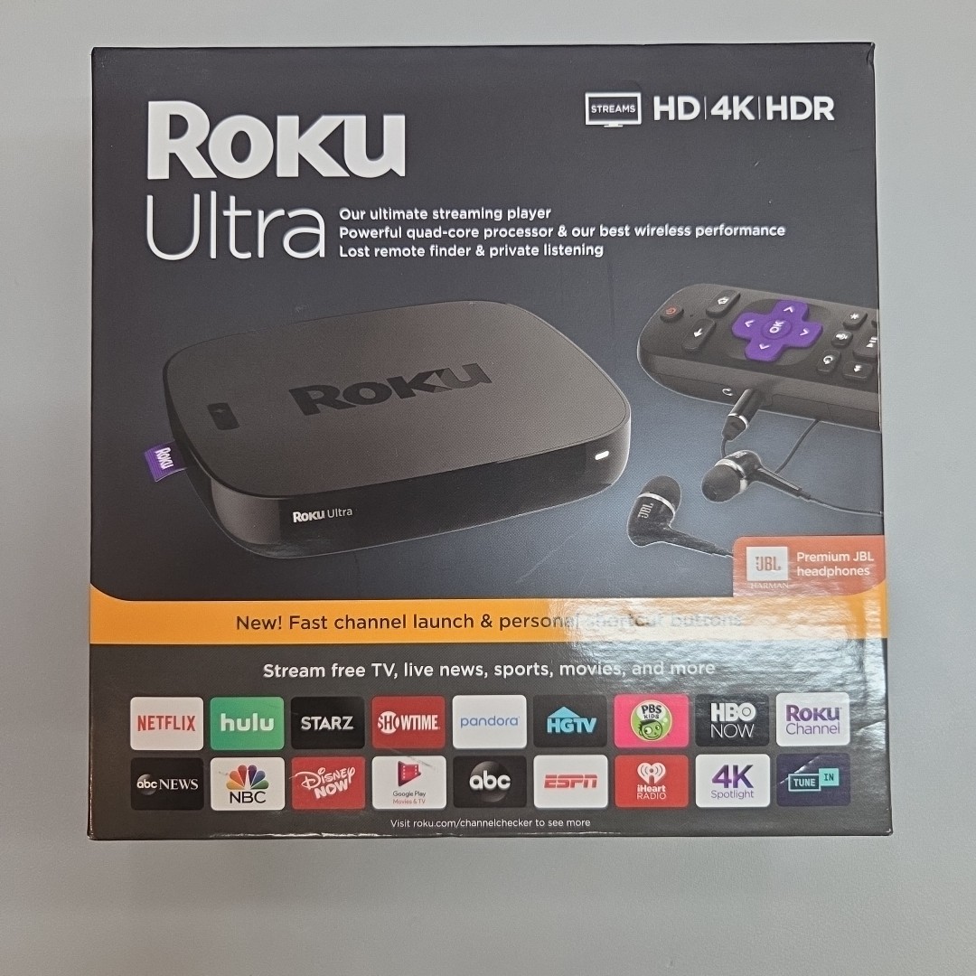 Roku 4661R Ultra Streaming Media Player 4K HD HDR with Headphones - Black
