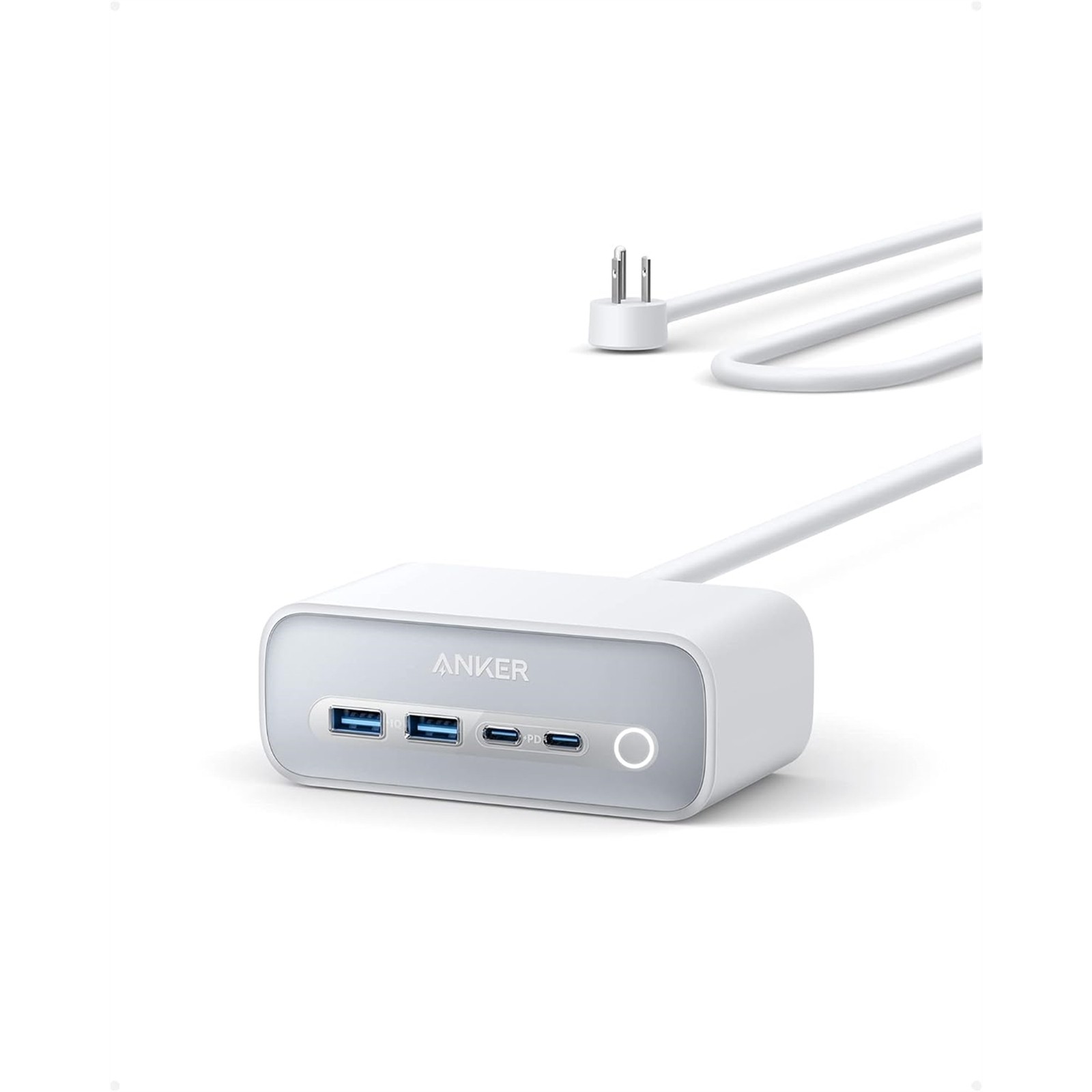Anker A91C0-122 3-Outlet Surge Protector, White