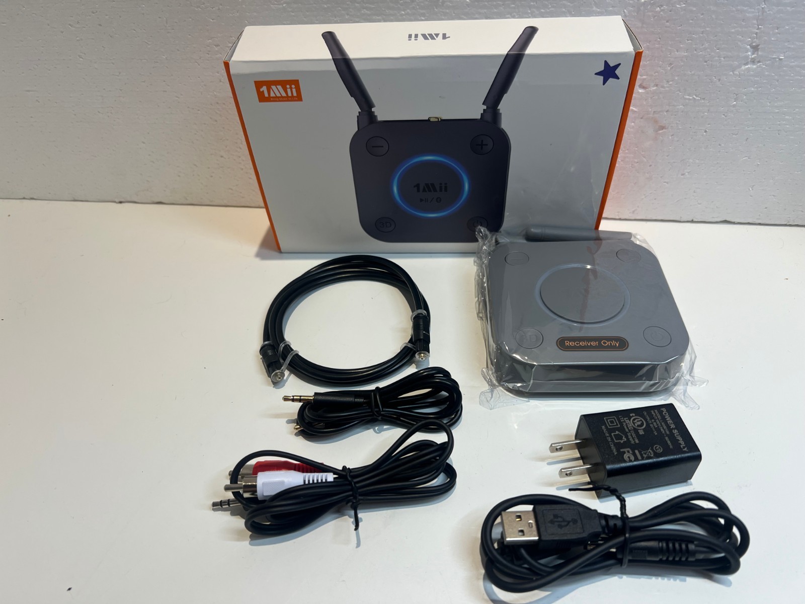 1Mii 5.3 Audio Receiver, Long Range HiFi Bluetooth Adapter w/ 3D Surround