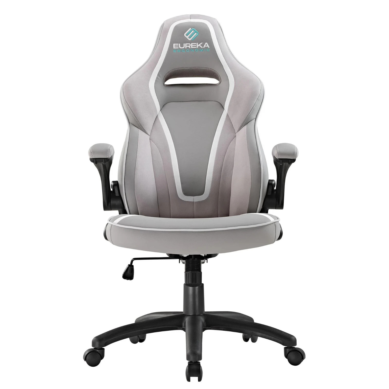 Eureka Vortex Gaming Chair Ergonomic PU Leather Dual-Tone (Grey)