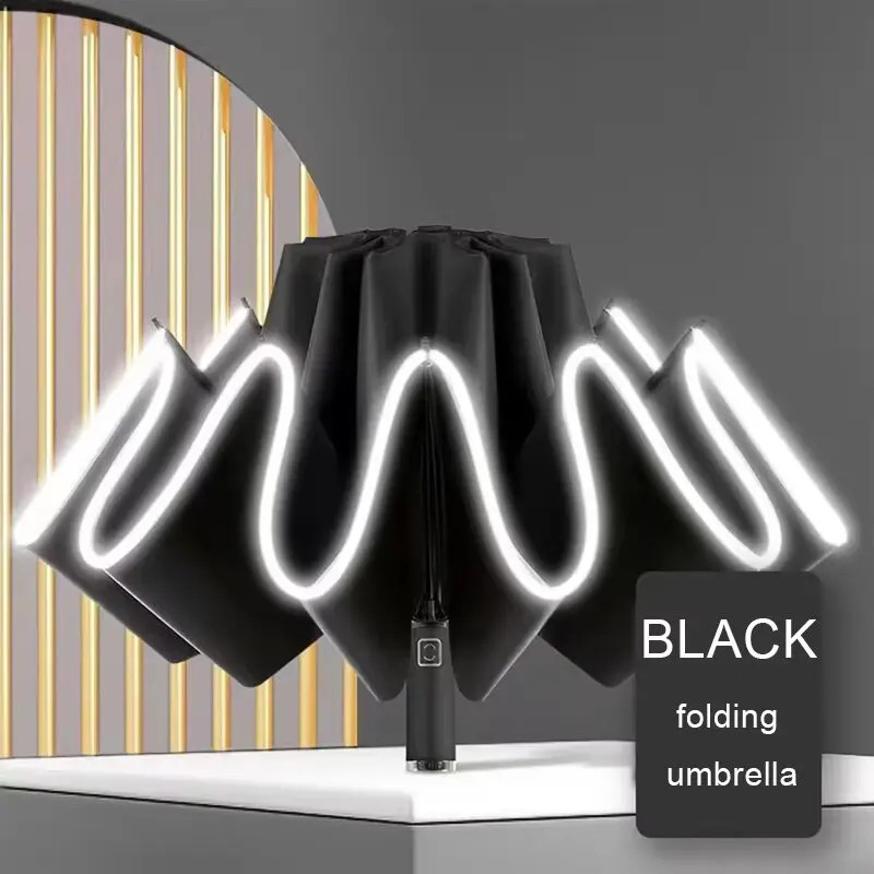 Automatic Umbrella Windproof Lightweight Strong Compact UV Protection Rain Trave