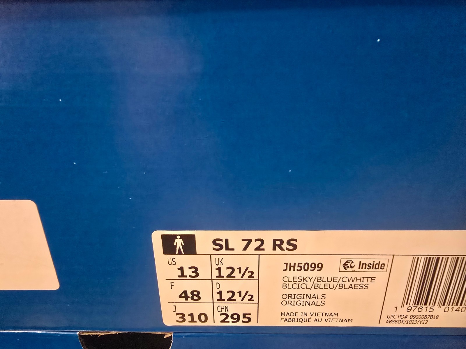 adidas Originals Sl 72 Rs Men's Casual Shoes Blue JH5099 Size 13 Sneakers NEW