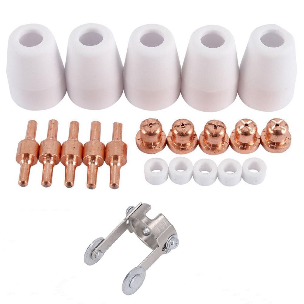 21PCS Consumables Plasma Cutter Torch Tips Nozzle for PT31 CUT4050 Replacement