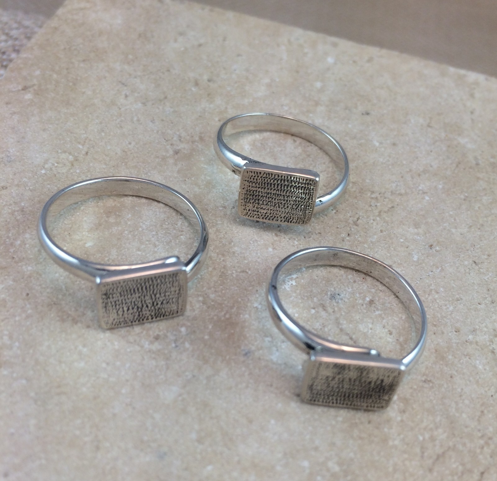 Sterling Silver Ring Blank 8x10mm Pad Base Adjustable Style .925 Quality Finding