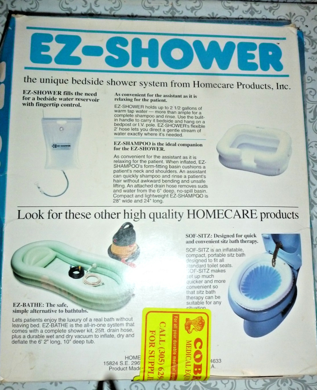 EZ-SHOWER BEDSIDE SHOWER SYSTEM