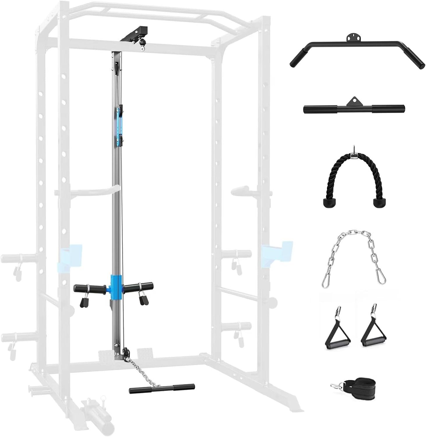 LAT Pull Down Attachment for Power Cage, Multi-Functional Power Rack