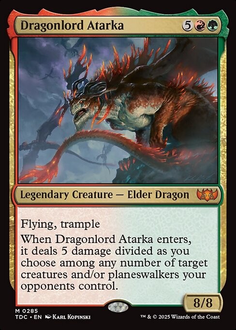 Dragonlord Atarka 285 M Normal TDC MTG NM