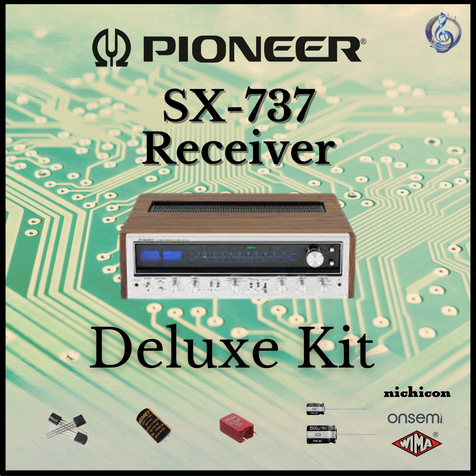 Pioneer SX-737 Receiver Deluxe Upgrade Kit Genuine Parts Restoration