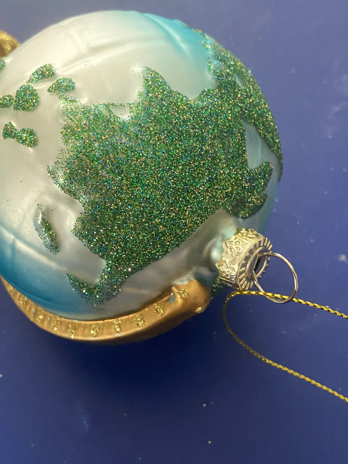 New World Globe Glass Ornament