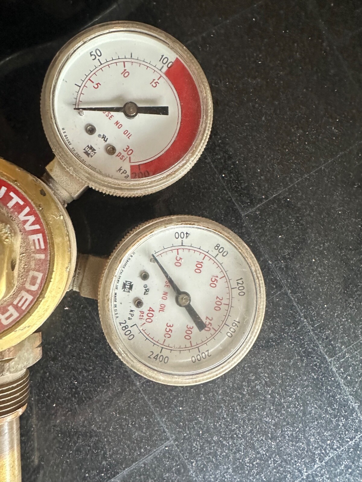 Harris Oxygen Cutting Torch With Two Gauges