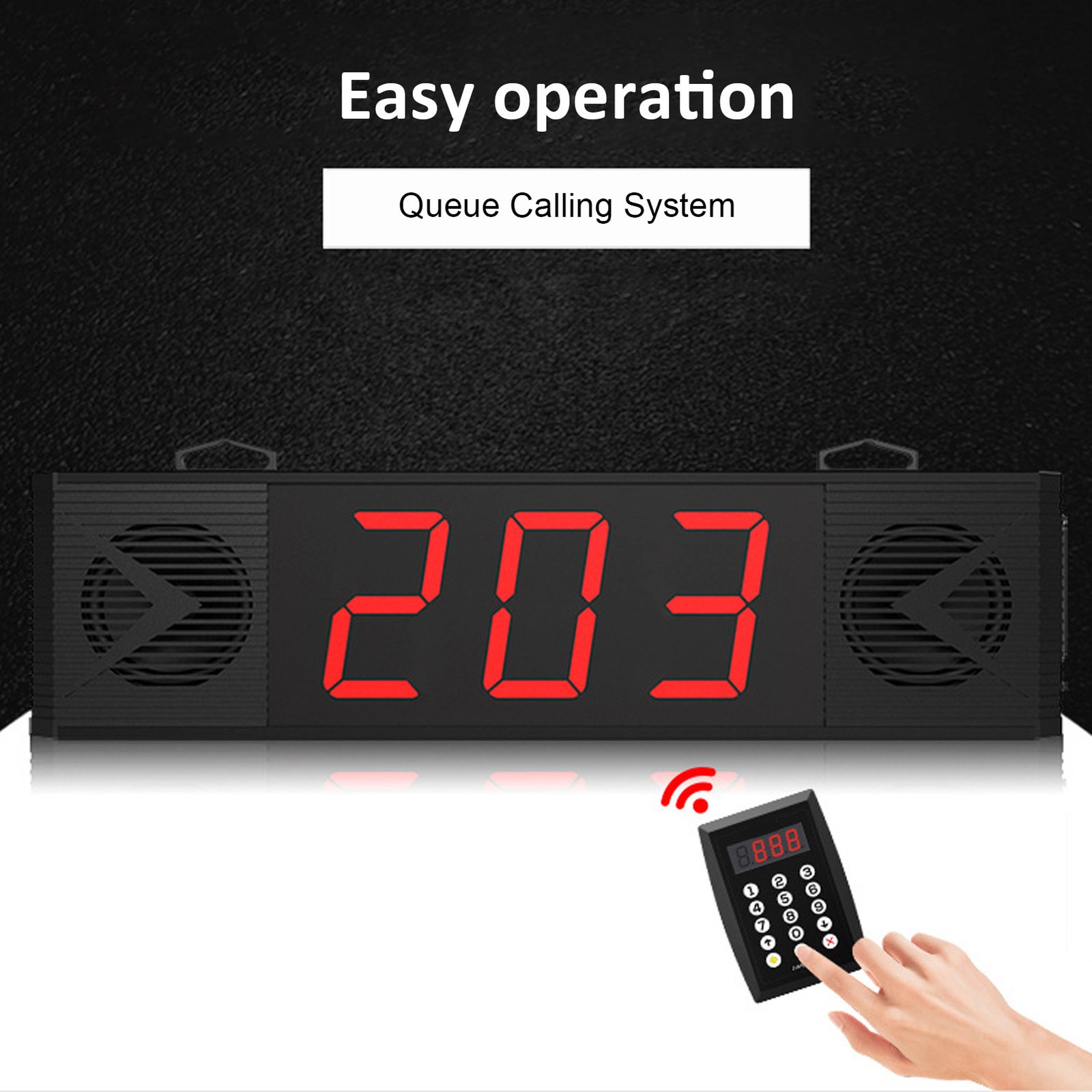 Queue Calling System Loud Speaker Screen 3 Digits Take A Number System V1