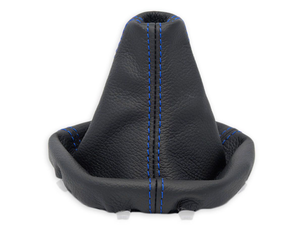 FOR FORD KA 2 2008-2016 GEAR SHIFT BOOT GAITER LEATHER STITCHING BLUE