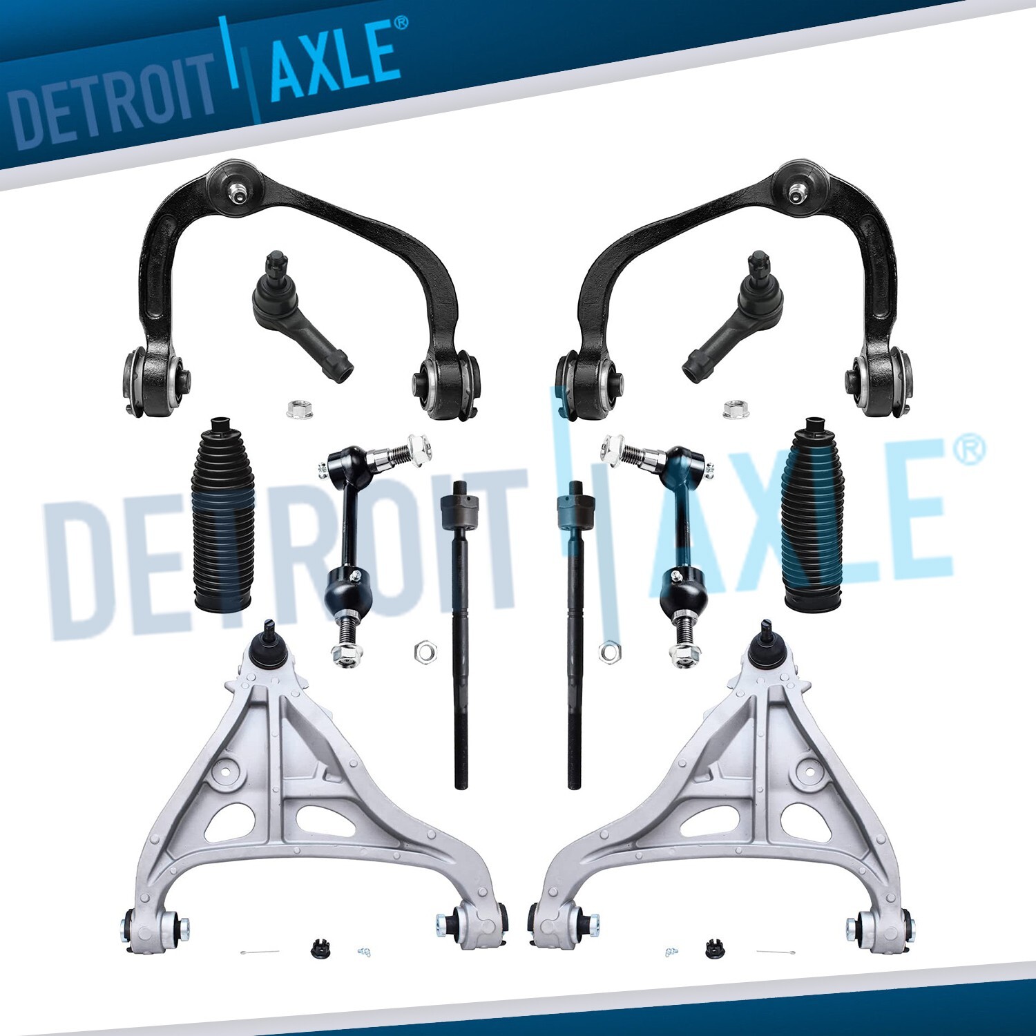 4WD Front Upper Lower Control Arms  Tierods Sway Bars Kit for 2005 Ford F-150