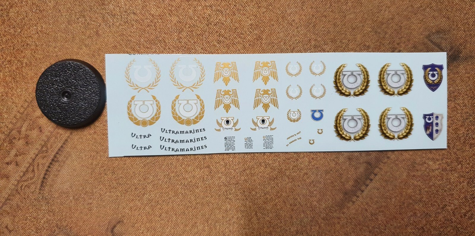 Warhammer World Exclusive Transfers/ decals. Ultramarines space marines 1d
