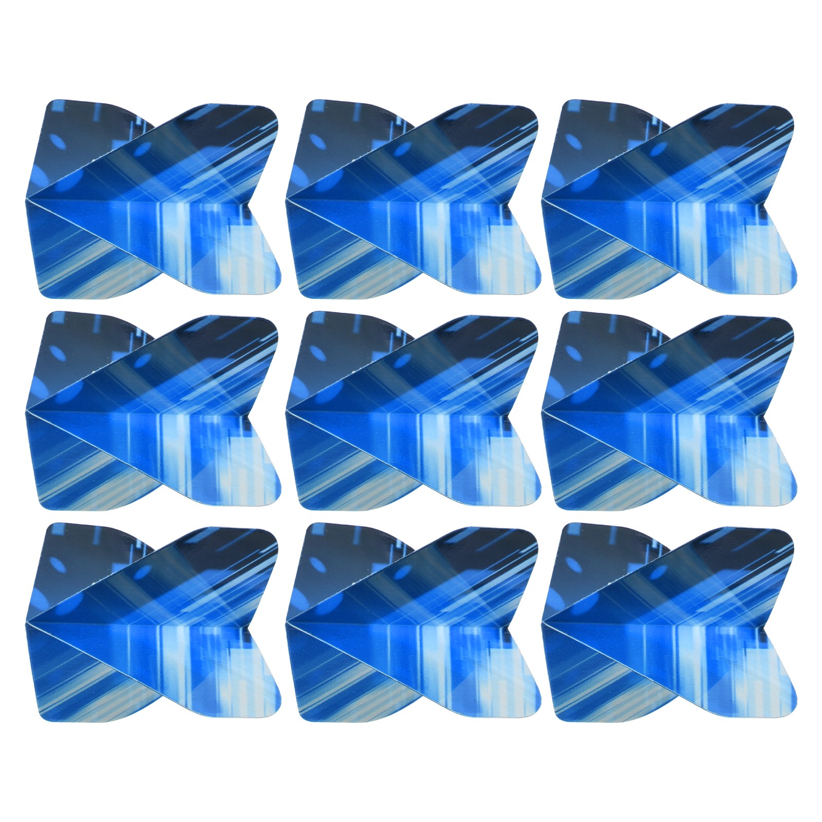 9Pcs Dart Flights,Standard Darts Accessory Thick Stripe Style Black,Blue