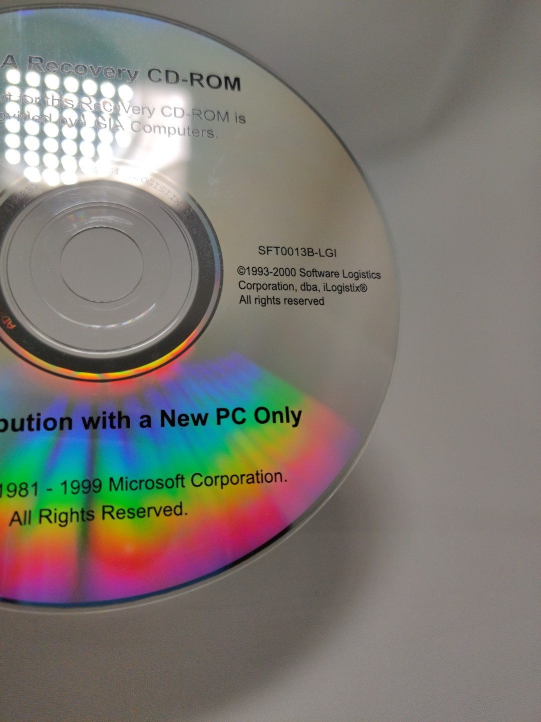 LGIA Recovery CD-ROM - 1999 - SFT0013B-LGI - Microsoft