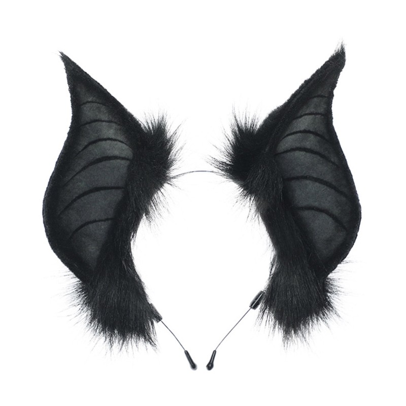 Fauxs Furry Cats Ears Headbands Animes Furs Bat Ears Headbands Halloween Costume