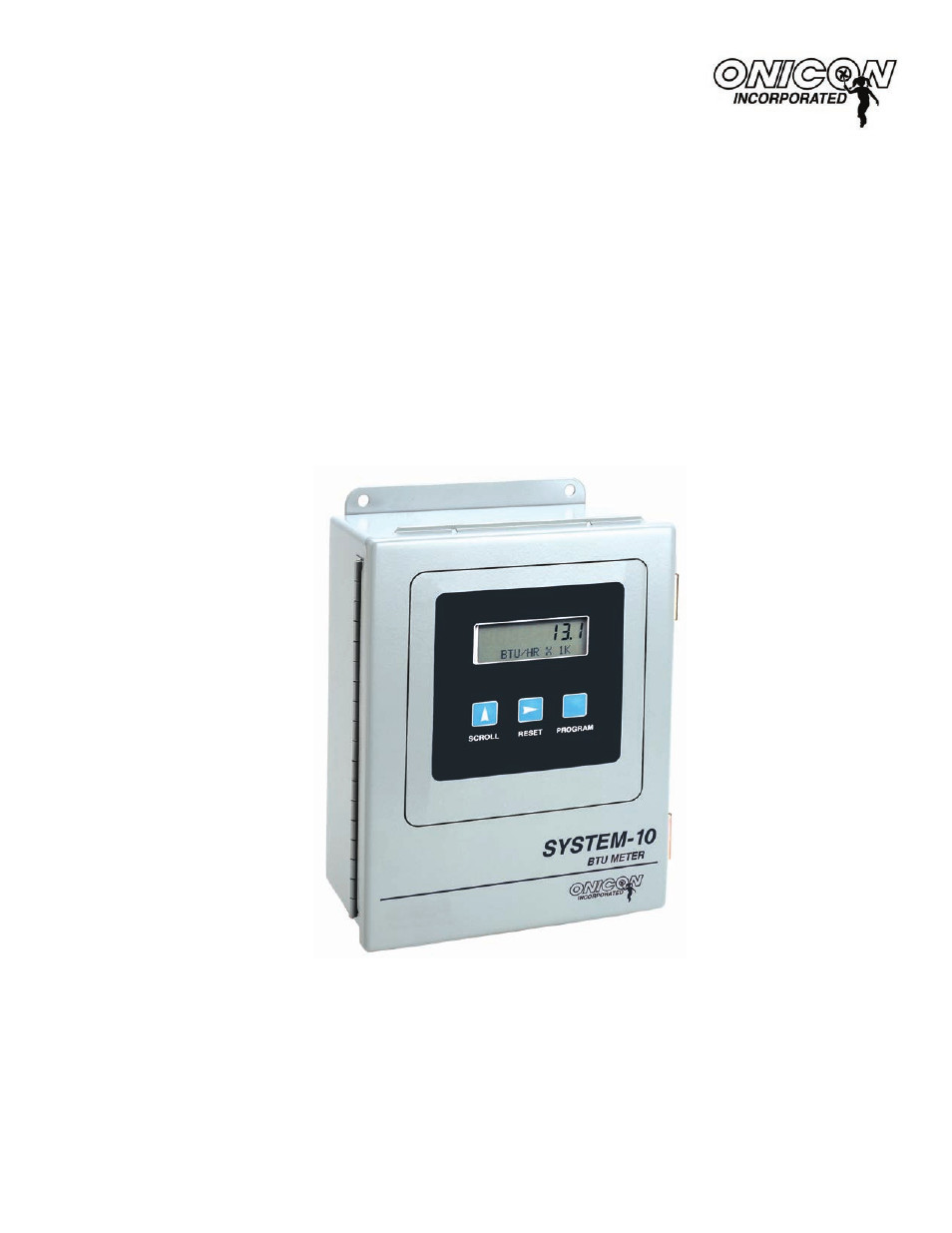 Onicon Model SYSTEM-10 BTU Meter Flowmeter for BACnet, MODBUS, N2, Siemens-P1
