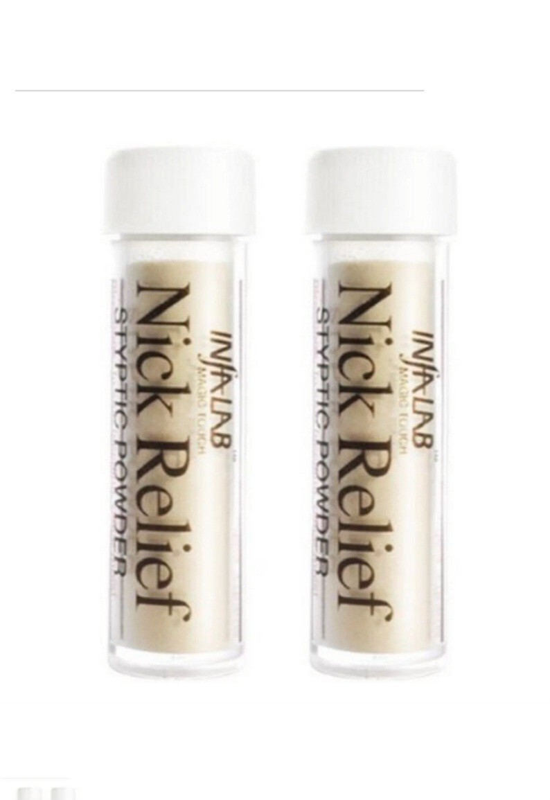 Infa-Lab Nick Relief Styptic Powder Stop Bleeding Skin x 2 pcs