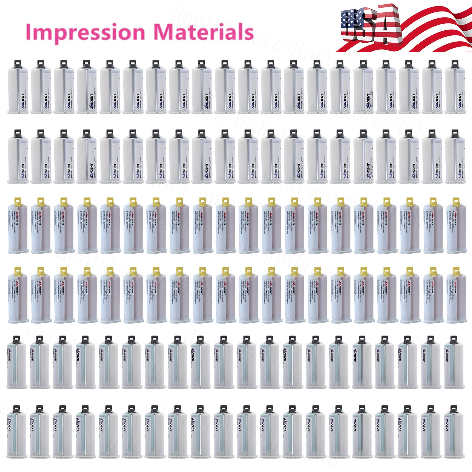 SANDNT Impression Material Dental VPS LIGHT MEDIUM HEAVY Body FAST SET+Mix tips