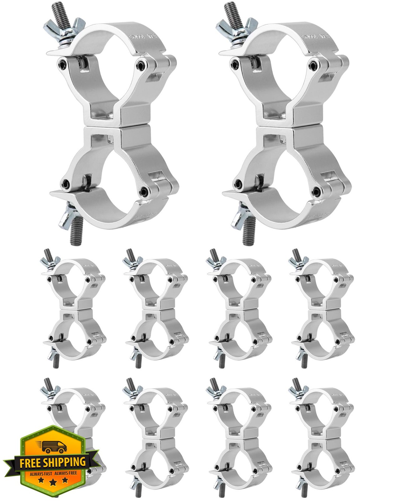 Lighting Truss Swivel Coupler 10 Pack 1.57-2" DJ Stage Clip