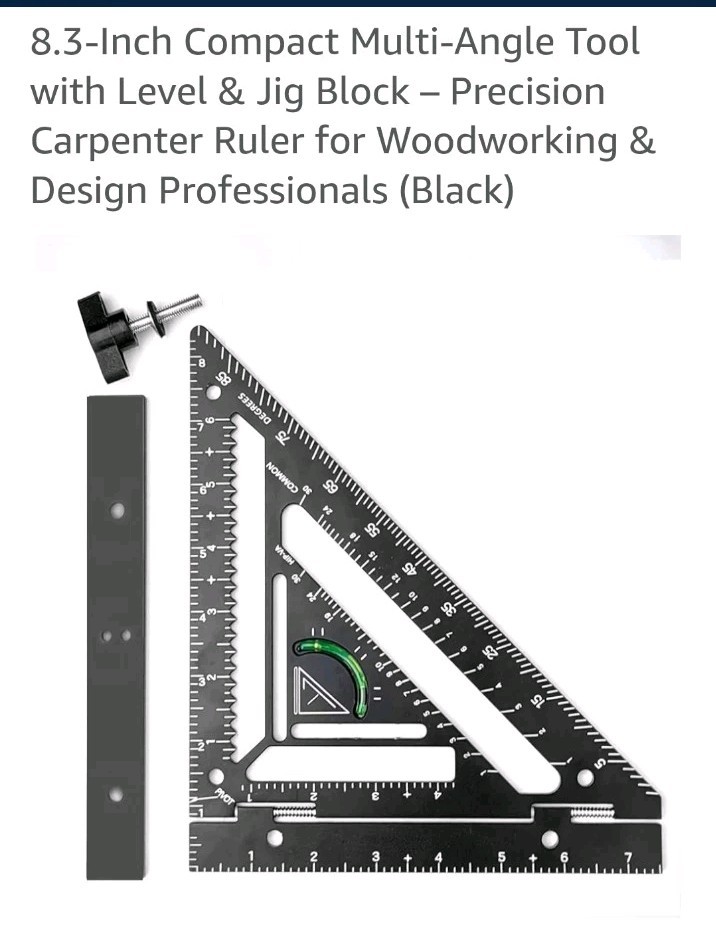 8.3-Inch Compact Multi-Angle Tool with Level & Jig Block – Precision Carpente...