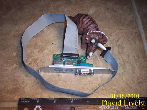 Dell F743C Serial Panel PS/2 Full Height w/Cable N3563 CN-0F743C