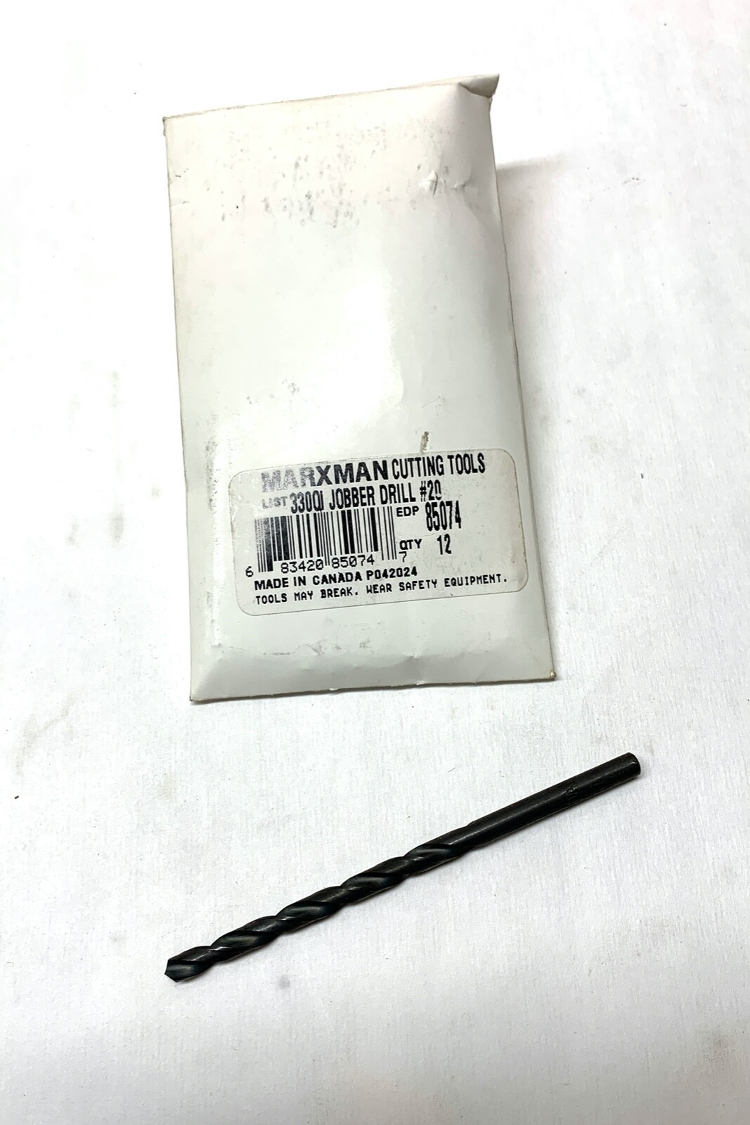 MARXMAN - 330QI HSS Jobber Length Drills - #20 - 118° Point - Qty. 12 - NEW