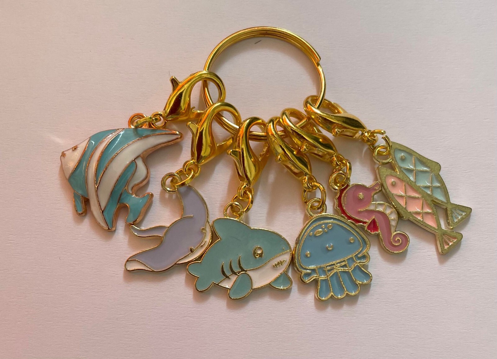 Stitch Marker set 6 Crochet Knitting markers counters counter marine animals