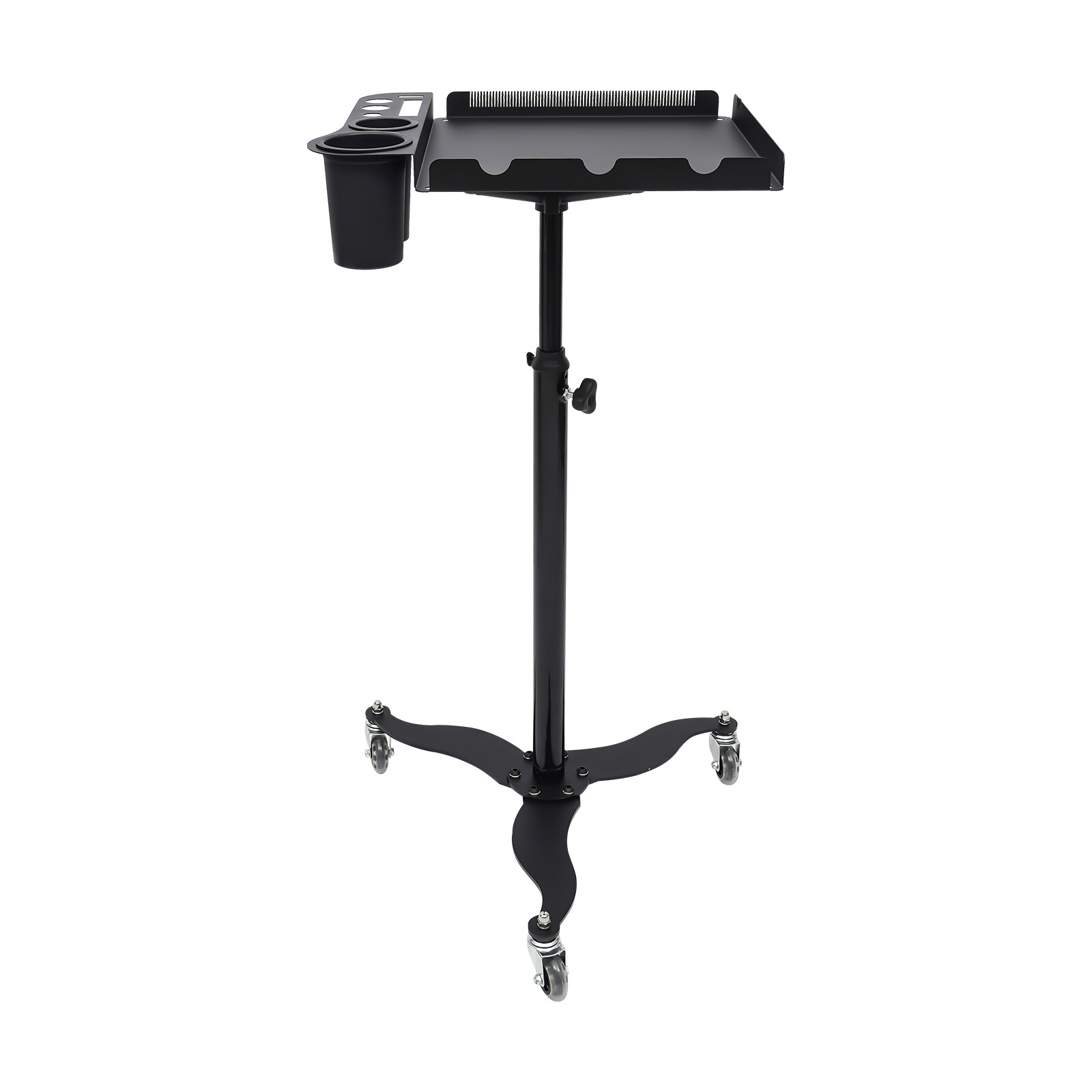 Salon Rolling Tray Beauty Hair Stylist Storage Mobile Trolley Cart with 2 Bowls