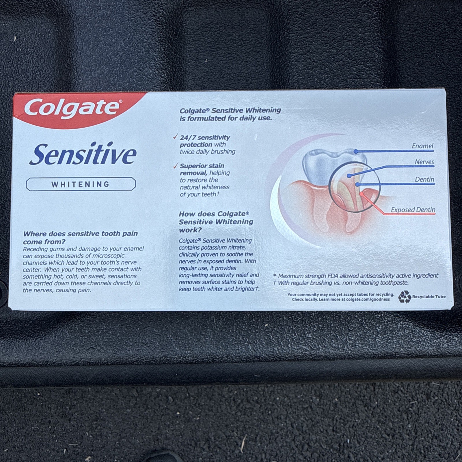 Colgate Sensitive Whitening Toothpaste Gel for Sensitive Teeth Fresh Mint 2pk
