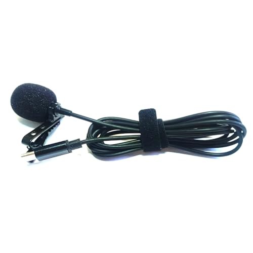 Lavalier Stereo Clip-on Microphone Condenser USB-C for Android, Compatible