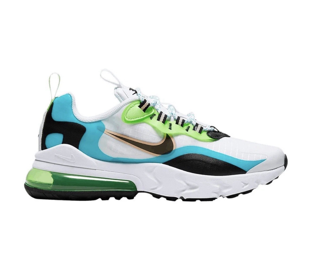 Size 6.5y (GS) - Nike Air Max 270 React SE Low Oracle Aqua Sneakers Shoes