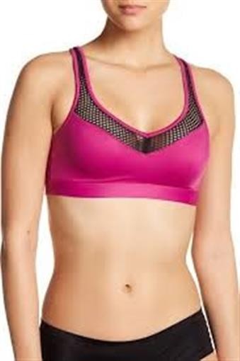 NWT Wacoal 34C/D Wire Free Medium Impact Sport Bra 852214 Purple 121114