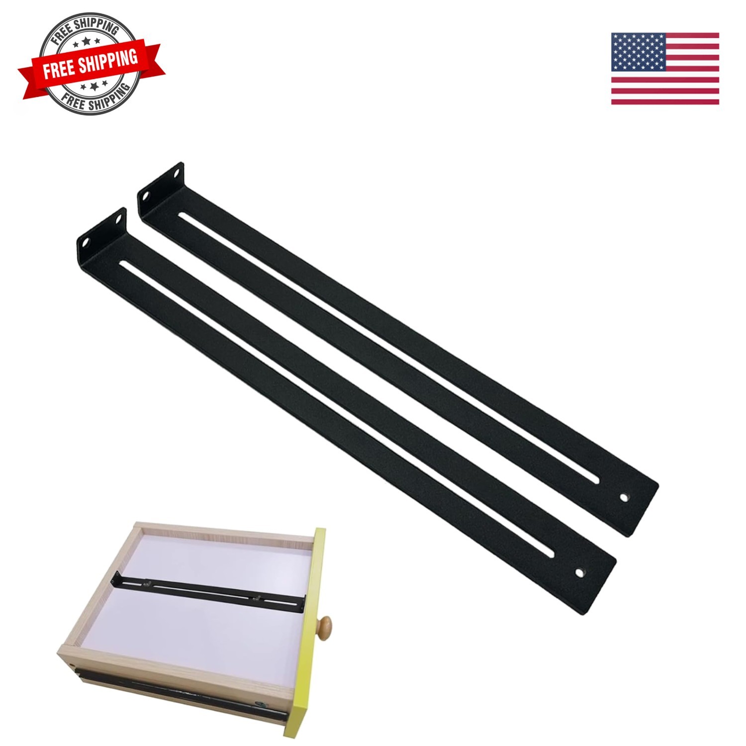 Drawer Repair Kit,Furniture Repair Accessories Brackets Middle Mount to Reinf...