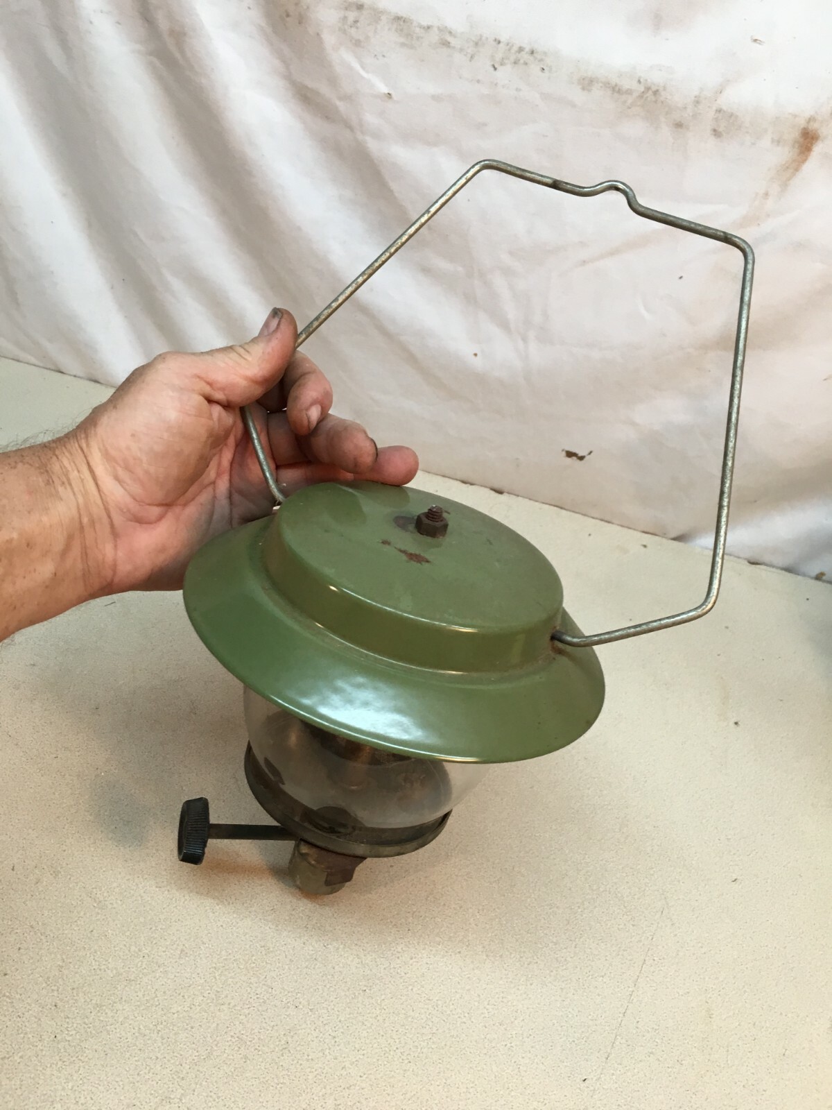 vintage Coleman lantern 4.5in Glass Shade And Top Parts Repair