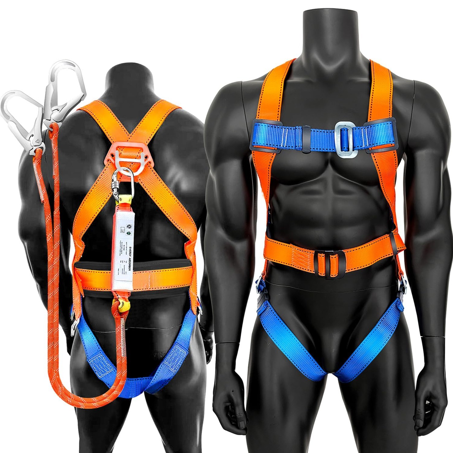 Full Body Safety Harness Tool Fall Protection，OSHA/ANSI Compliant,ASTM F1