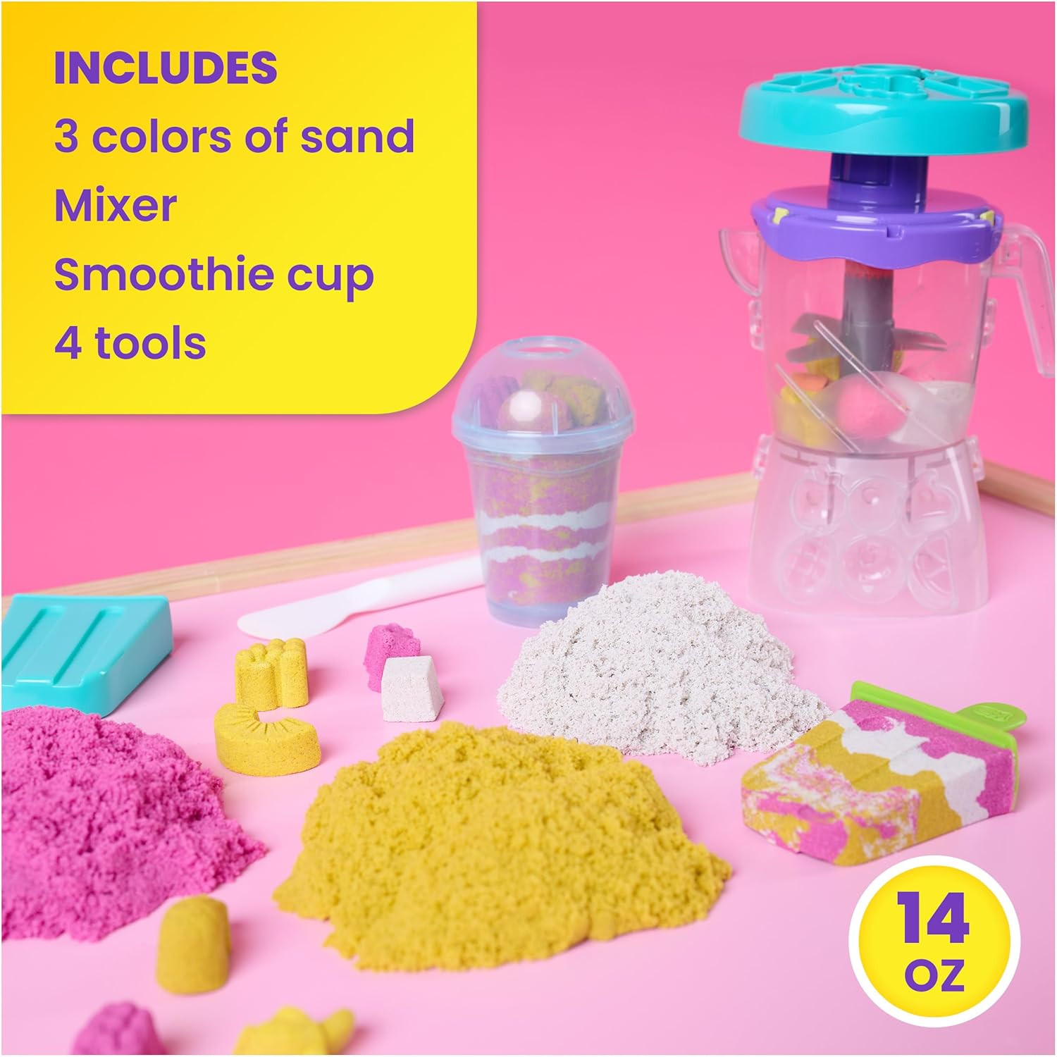 , Smoothie Mixer Playset, Easter Basket Stuffers, Includes 14 Oz Moldable Play S