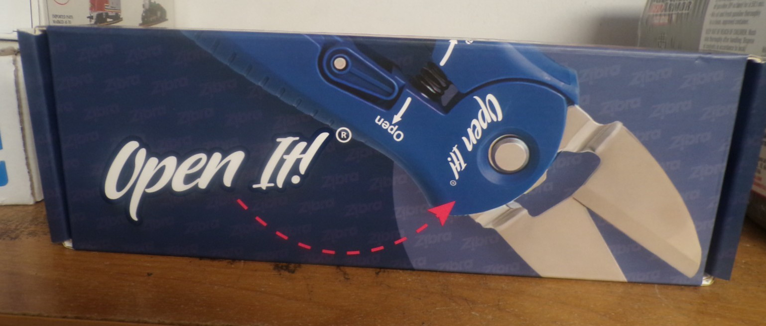 NEW ZIBRA ZPCOPEN BL OPEN IT 4 IN 1 MULTI-TOOL SCISSORS BOX CUTTER SCREWDRIVER