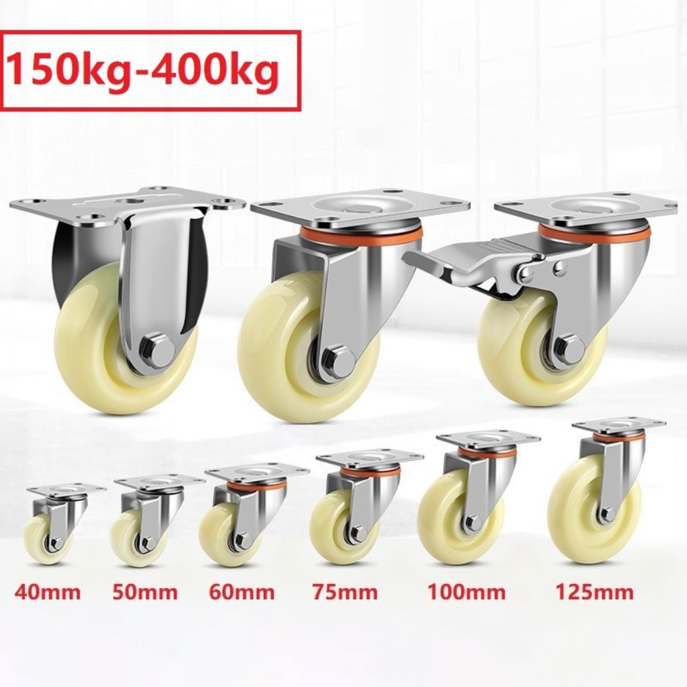 Heavy Duty Nylon Swivel Castor Wheels 40mm-125mm Trolley Furniture Caster Brake