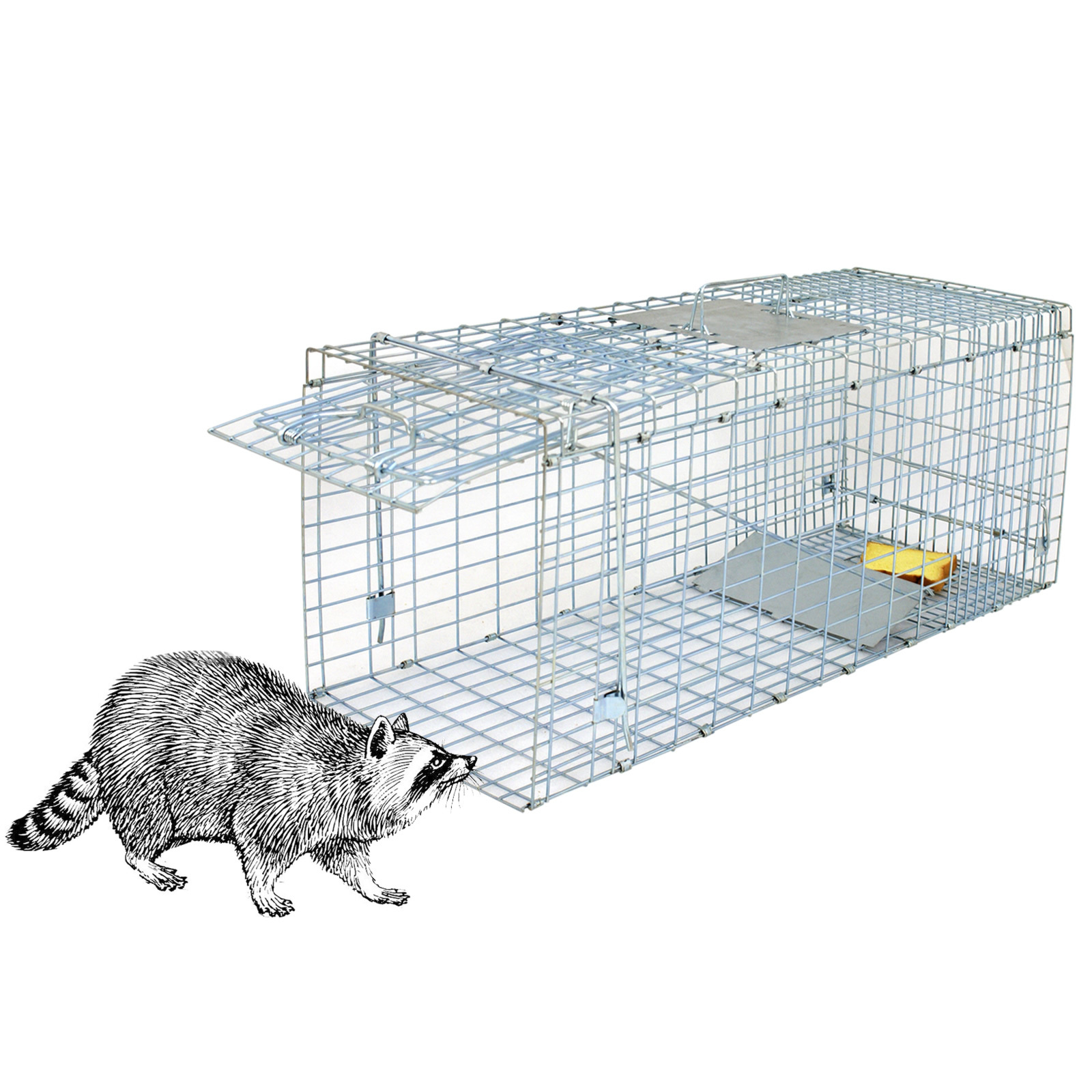 Humane Live 32'' Animal Trap 1 Door Rodent Cage for Rabbits Cat Raccoon Squirrel