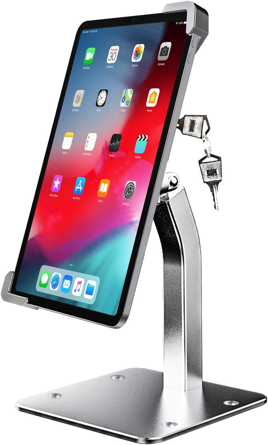 Heavy Duty Anti-Theft Tablet Kiosk Stand for 9"-14" Devices with Lock & Key