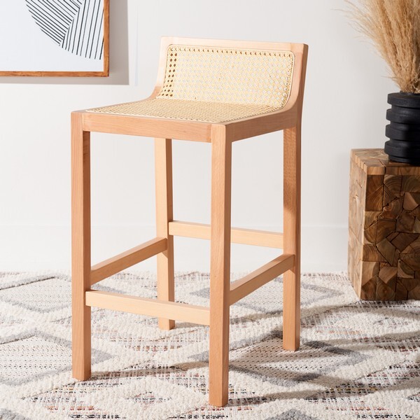Safavieh SAITO LOWBACK CANE CNTR STOOL, Reduced Price 2172754528 BST9500C