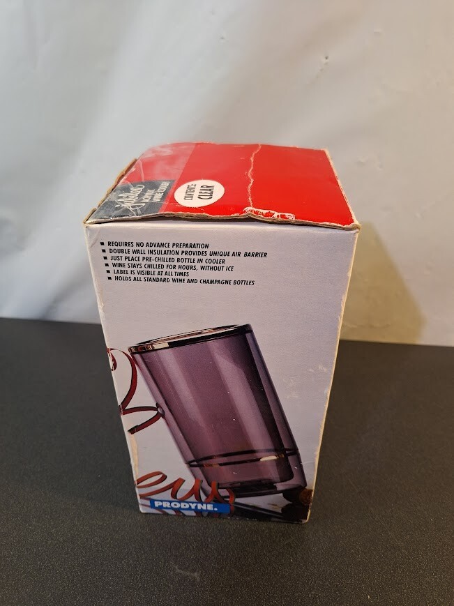 Wine Cooler Prodyne Acrylic Iceless Single Bottle Chilled