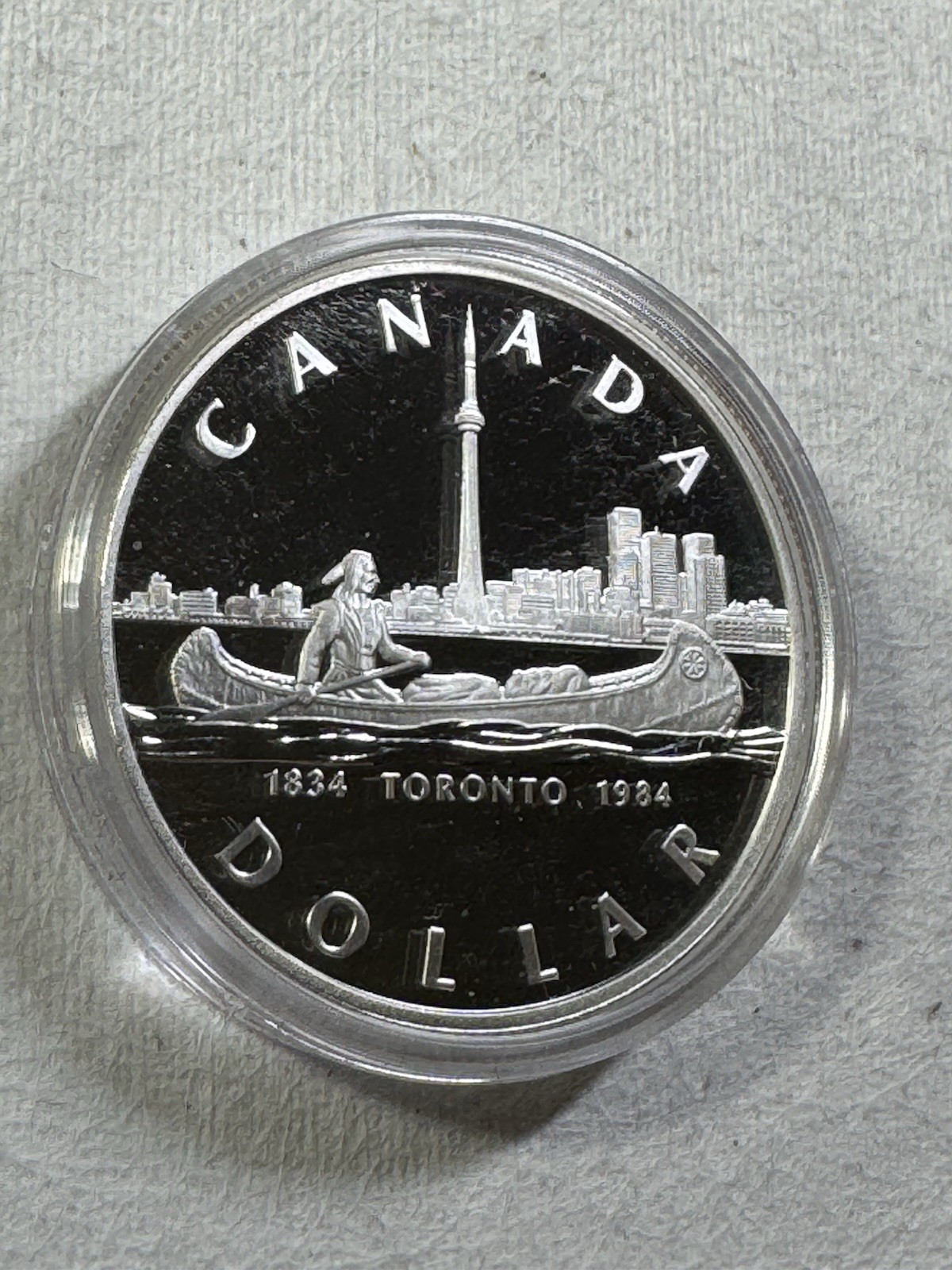 1984 Canada 1 Dollar Silver Proof Coin Toronto