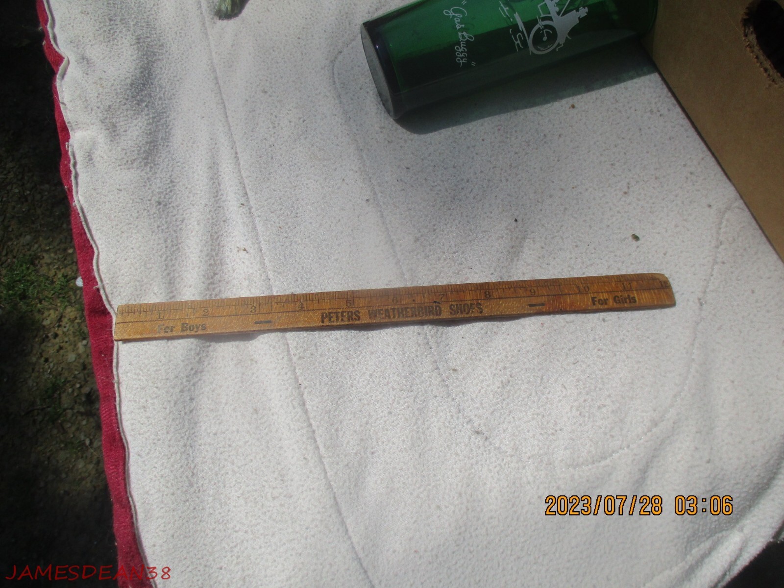 Vintage 12" Wood Ruler Peter's Weatherbird Shoes DIAMOND BRAND