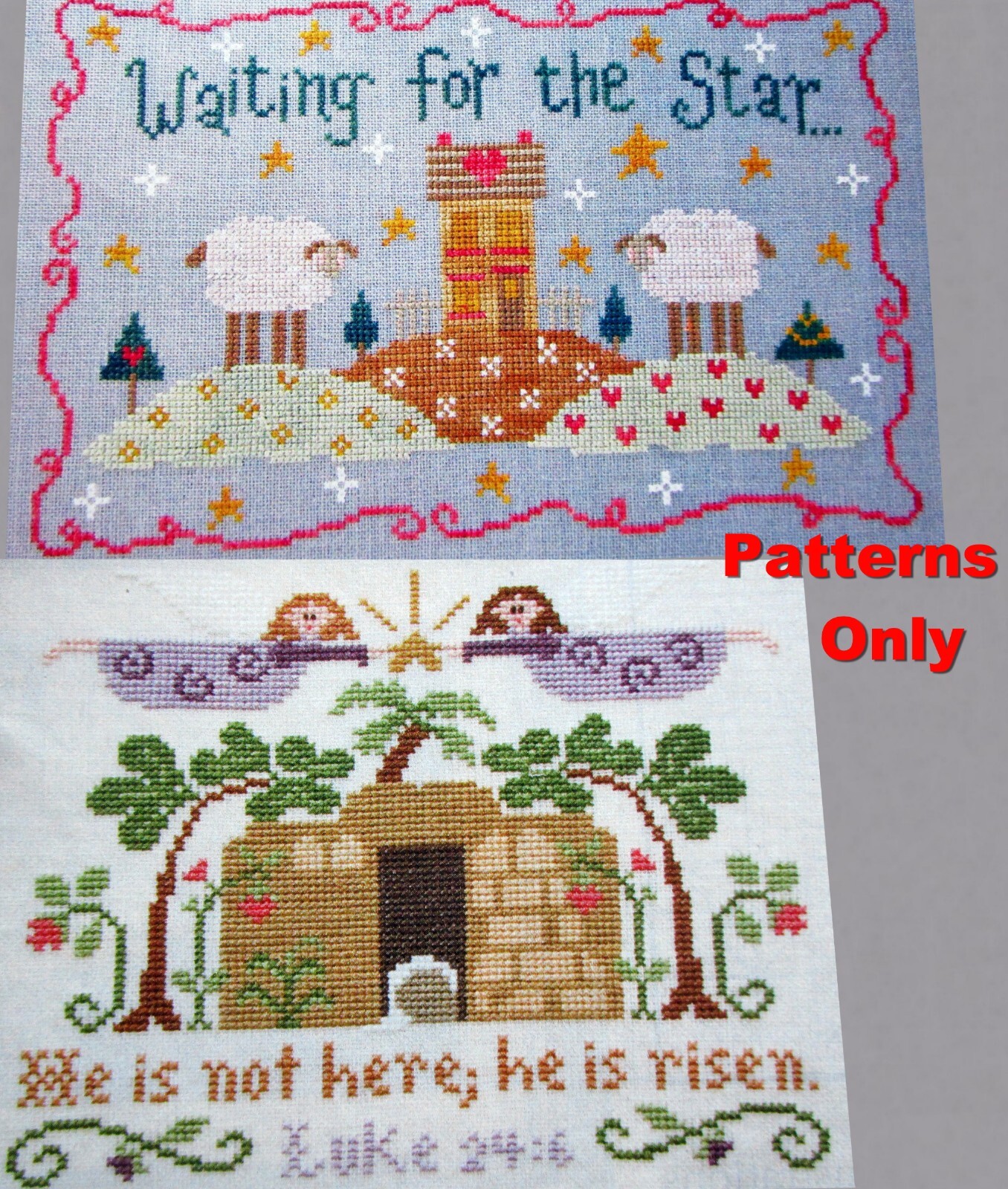 Waiting For Star Lambs Advent He Is Not Here He Is Risen CROSS STITCH PATTERNS